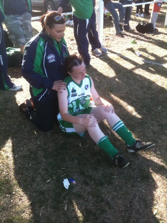Dr Tammy adjusts Emma during the Final
