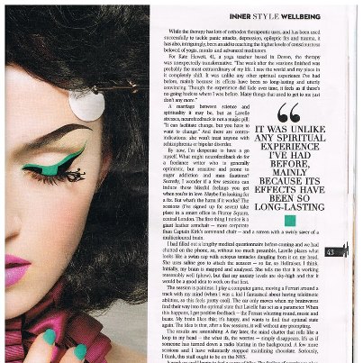 Article of neurofeedback